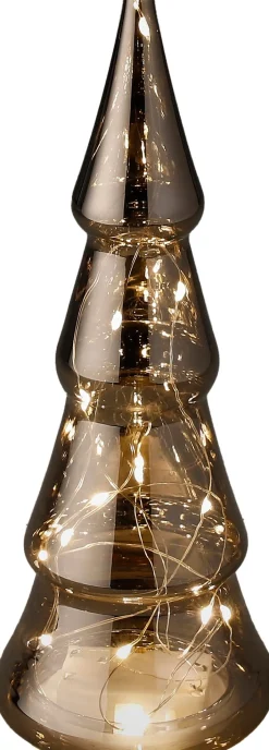 Intratuin Luca Lighting Weihnachtsbaum Sterre silber beleuchtet D 10 H 25 cm| Weihnachtsfiguren & -Objekte