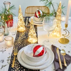 Intratuin Luca Lighting Weihnachtsbaum Sterre gold beleuchtet D 10 H 25 cm| Weihnachtsfiguren & -Objekte