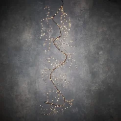 Intratuin Luca Lightning Weihnachtsbeleuchtung Zweig 300 cm braun mit 360 LEDs weiß| Weihnachtsfiguren (Außen)|Motiv-Lichterketten