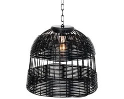 Intratuin Lumineo LED Solarleuchte schwarz D 36 H 32 cm| Solar Gartenleuchten|Außenleuchten Hängend