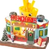 Intratuin Lumineo Weihnachtsdorf Miniatur Pommes (Snackbar) 12 x 19,5 x 16 cm| Weihnachtshäuschen