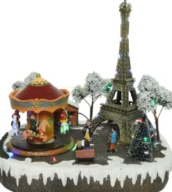 Intratuin Lumineo Weihnachtsdorf Panorama Paris 29 x 24 x 30 cm| Weihnachtshäuschen