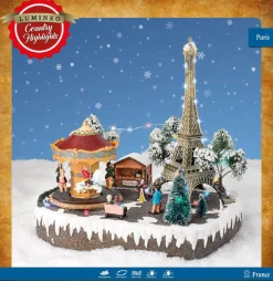 Intratuin Lumineo Weihnachtsdorf Panorama Paris 29 x 24 x 30 cm| Weihnachtshäuschen