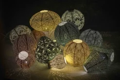 Intratuin Lumiz Solarleuchte Paisley taupe D 40 H 27 cm| Solar Gartenleuchten|Außenleuchten Hängend