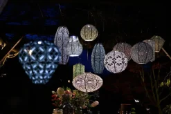 Intratuin Lumiz Solarleuchte Paisley taupe D 40 H 27 cm| Solar Gartenleuchten|Außenleuchten Hängend