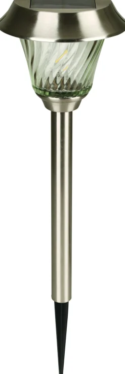 Intratuin Luxform Lighting Solar Stehlampe outdoor Mizar RVS 18,1 x 18,1 x 45,8 cm| Solar Gartenleuchten|Gartenlaternen & -Stehleuchten