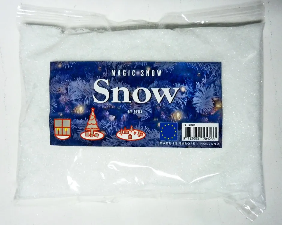 Intratuin Magic Snow Kunstschnee Pulverschnee 1 L| Kunstschnee|Weihnachtsdorf Untergrund