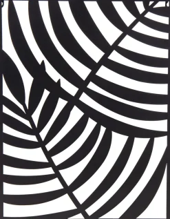 Intratuin Mega Collections Outdoor-Wanddeko Farn schwarz 37 x 1 x 48 cm| Outdoor-Wanddeko