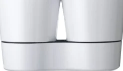 Intratuin Mepal Kräutertopf 'Twin' weiß 27,3 x 13,7 x 22 cm| Anzuchtkästen & Mini-Gewächshäuser|Blumentöpfe & Pflanzgefäße