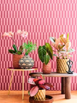 Intratuin Mica Decorations Beistelltisch Tatum rot / gold D 50 H 45 cm| Beistelltische|Beistelltische