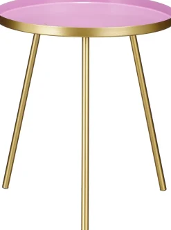 Intratuin Mica Decorations Beistelltisch Tatum rosa / gold D 50 H 45 cm| Beistelltische|Beistelltische
