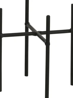 Intratuin Mica Decorations Blumentopf-Ständer Ascot schwarz D 11,5 cm H 12,5 cm| Blumenständer