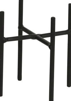 Intratuin Mica Decorations Blumentopf-Ständer Ascot schwarz D 8,5 cm H 9,5 cm| Blumenständer