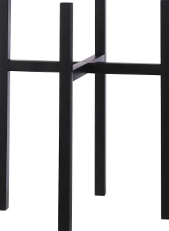 Intratuin Mica Decorations Blumentopf-Ständer Ascot schwarz 41,5 x 41,5 x 50 cm| Blumenständer