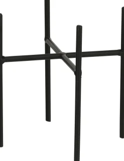 Intratuin Mica Decorations Blumentopf-Ständer Ascot schwarz D 13,5 cm H 14 cm| Blumenständer