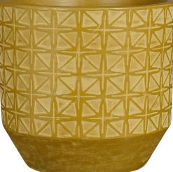 Intratuin Mica Decorations Blumentopf Valley ocker D 25 H 24 cm| Blumentöpfe|Blumentöpfe & Pflanzgefäße