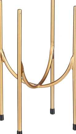 Intratuin Mica Decorations Blumentopf-Ständer Kimo gold D 17 H 25 cm| Blumenständer