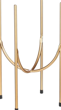 Intratuin Mica Decorations Blumentopf-Ständer Kimo gold D 21,5 H 32 cm| Blumenständer