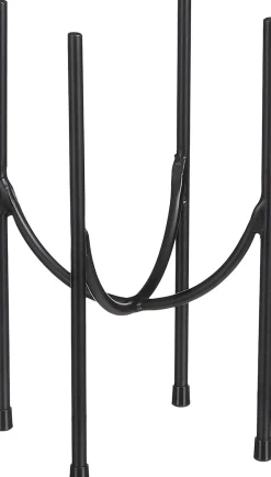 Intratuin Mica Decorations Blumentopf-Ständer Kimo schwarz D 17 H 25 cm| Blumenständer