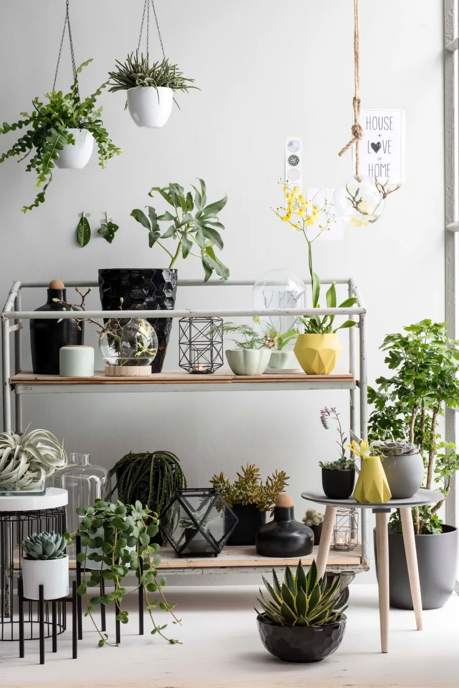 Intratuin Mica Decorations Blumentopf-Ständer Ascot 24 x 24 x 25 cm schwarz| Blumenständer