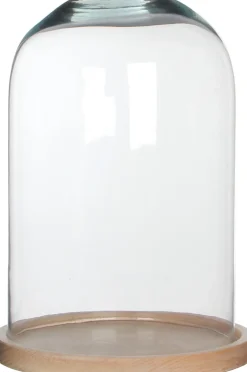 Intratuin Mica Decorations Glasglocke mit Teller Hella braun/transparent D 21 H 30 cm| Glasglocken