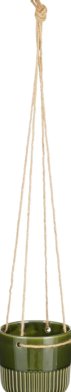 Intratuin Mica Decorations Hängetopf Primo grün D 14 H 13 cm| Blumenampeln & Hängetöpfe|Blumentöpfe & Pflanzgefäße