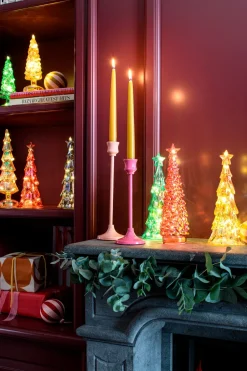 Intratuin Mica Decorations Kerzenständer Tulli türkis D 8,5 H 30 cm| Kerzenständer