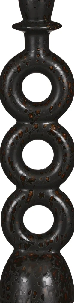 Intratuin Mica Decorations Kerzenständer schwarz D 8 H 32 cm| Kerzenständer