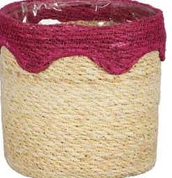 Intratuin Mica Decorations Pflanzkorb Ella rosa D 18 H 18 cm| Pflanzkörbe|Pflanzkörbe