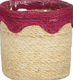 Intratuin Mica Decorations Pflanzkorb Ella rosa D 16 H 16 cm| Pflanzkörbe|Pflanzkörbe
