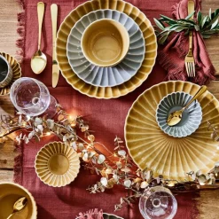 Intratuin Mica Decorations Schale gelb Pesca D 12 H 3,5 cm| Geschirr & Gläser