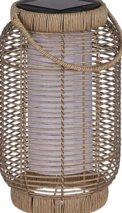 Intratuin Mica Decorations Solar-Laterne Peak braun D 18,5 H 29,5 cm| Solar Gartenleuchten|Tischleuchten