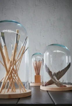 Intratuin Mica Decorations Teller für Glasglocke Hella Holz hell D 23,5 cm H 2 cm| Glasglocken