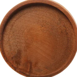 Intratuin Mica Decorations Teller für Glasglocke Hella Holz dunkel D 26 cm H 2 cm| Glasglocken