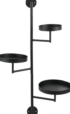 Intratuin Mica Decorations Wand-Pflanzenregal Perry schwarz 30 x 23 x 80 cm| Wandregale & Hakenleisten