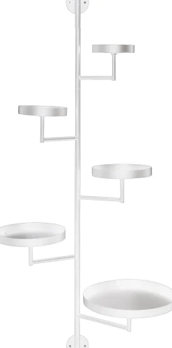 Intratuin Mica Decorations Wand-Pflanzenregal Perry weiß 36 x 30 x 120 cm| Wandregale & Hakenleisten