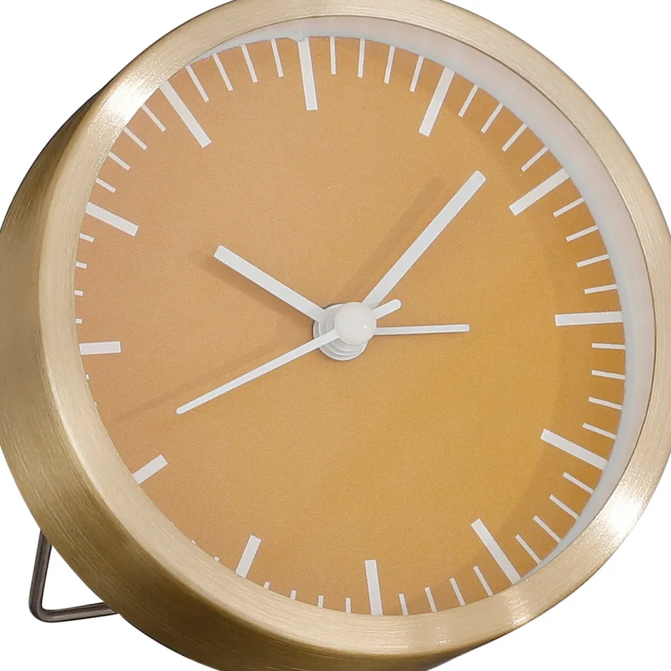 Intratuin Mica Decorations Wecker braun/gold Cadby D 9 H 9 cm| Uhren