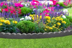 Intratuin Multy Home Beeteinfassung Scallop grau 120 x 10 x 5 cm| Beeteinfassungen & Rasenkanten