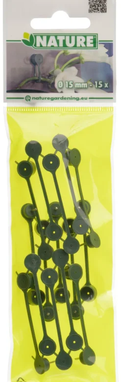 Intratuin Nature Pflanzenklammern grün D 15 mm 15 St.| Rankhilfen|Bindematerial