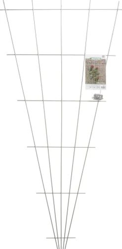 Intratuin Nature Rankgitter V-Form galvanisiertes Metall H 145 x 5-75 cm| Rankhilfen|Rankgitter & Spaliere