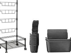 Intratuin Nature Regal mit Pflanzgefäßen vertikal 97 x 44 x 35,5 cm| Pflanzkübel|Blumentöpfe & Pflanzgefäße