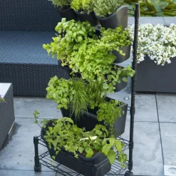 Intratuin Nature Regal mit Pflanzgefäßen vertikal 97 x 44 x 35,5 cm| Pflanzkübel|Blumentöpfe & Pflanzgefäße