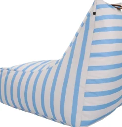 Intratuin Overseas Sitzsack blau / weiß 85 x 70 x 80 cm| Sitzsäcke