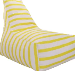 Intratuin Overseas Sitzsack gelb / weiß 85 x 70 x 80 cm| Sitzsäcke