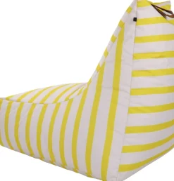 Intratuin Overseas Sitzsack gelb / weiß 85 x 70 x 80 cm| Sitzsäcke