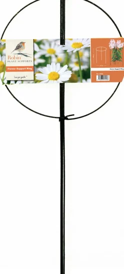 Intratuin Peacock Stützring mit 3 Stäben grün D 35 H 100 cm| Rankhilfen|Pflanzenstützen