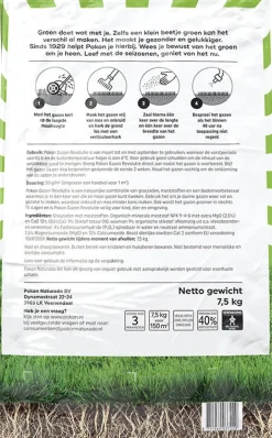 Intratuin Pokon 3-in-1 Rasensamen, Rasendünger & Bodenverbesserer 7,5 kg| Dünger & Pflege|Rasen- & Blumendünger
