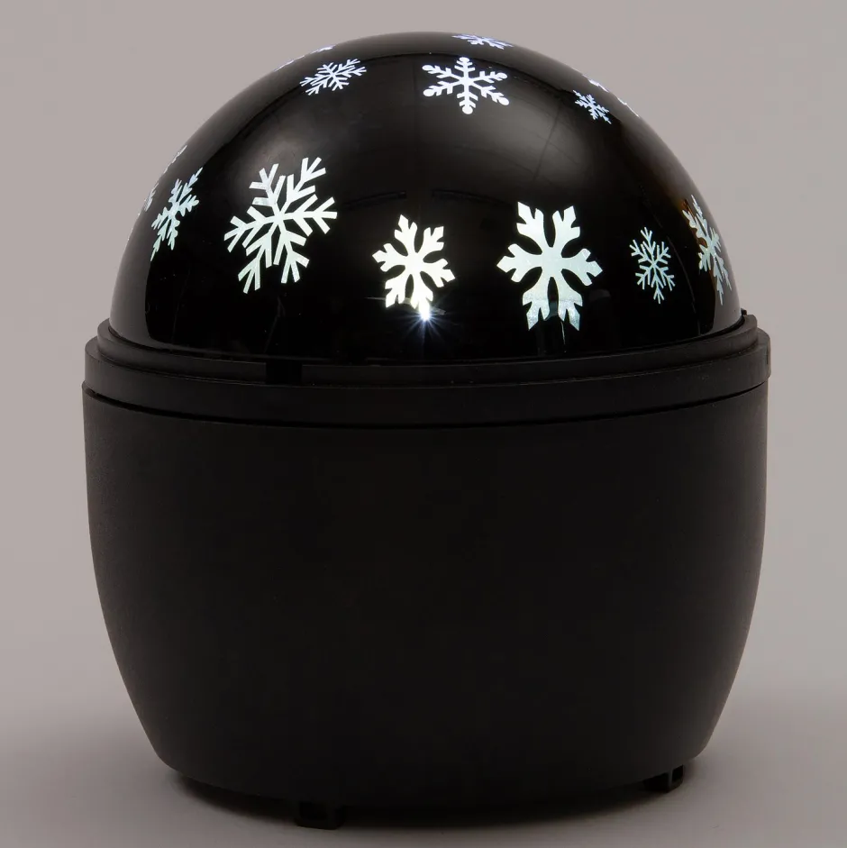 Intratuin Projektor Schneeflocke mit LED Beleuchtung warmweiss D 12 H 13 cm| Projektoren