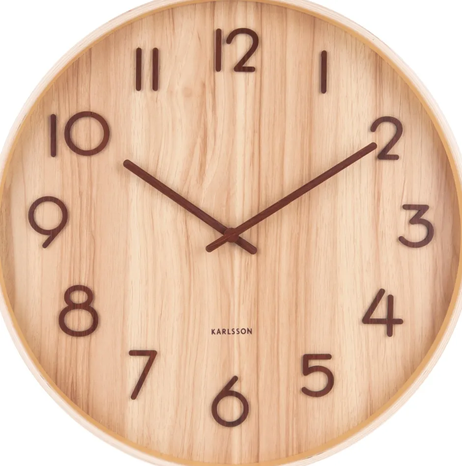 Intratuin PT Living Wanduhr Pure natur D 40 H 4,5 cm| Uhren