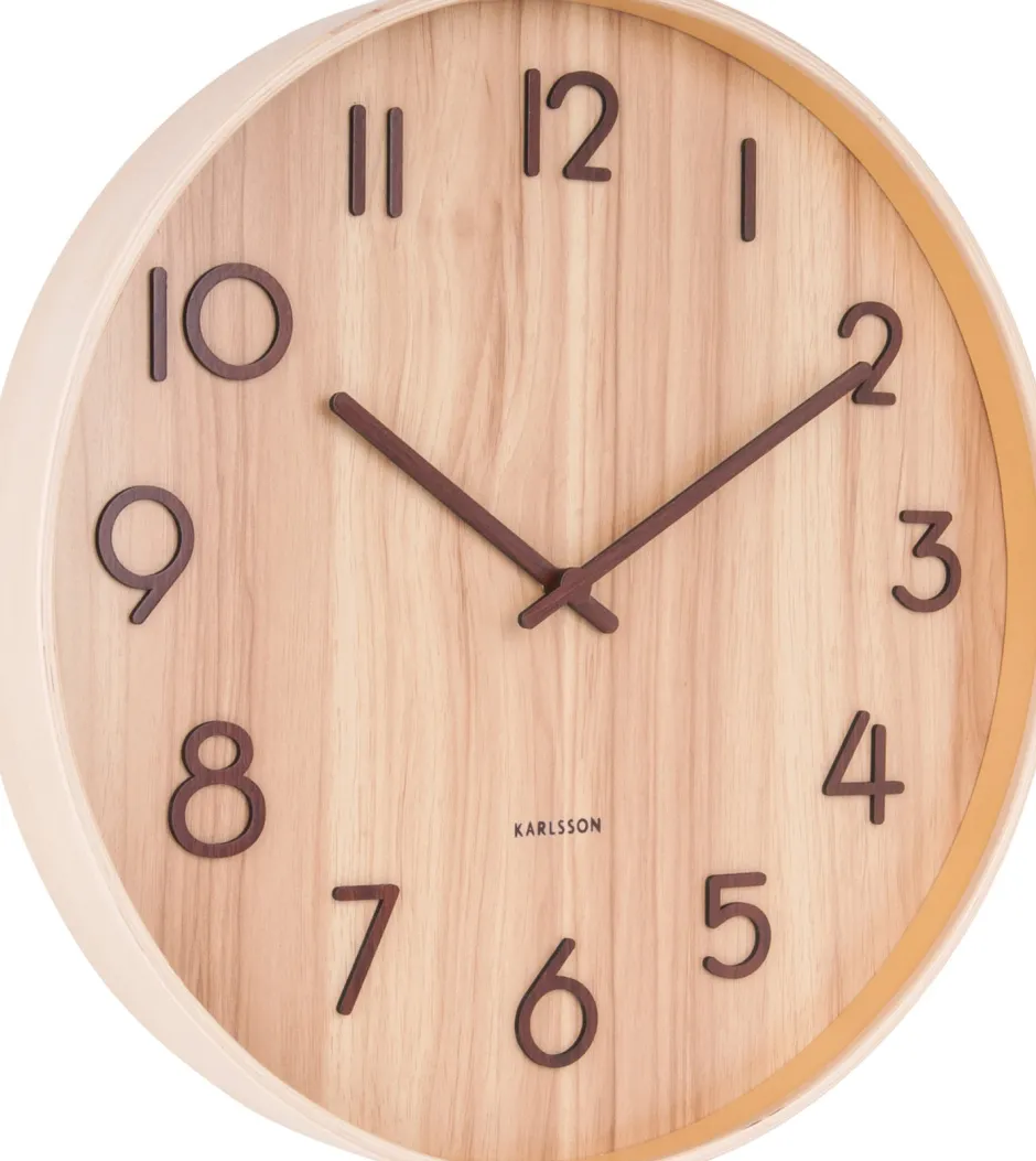 Intratuin PT Living Wanduhr Pure natur D 40 H 4,5 cm| Uhren